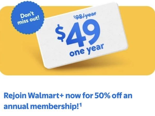 *HOT* Walmart Plus Membership | 50% off A One-Year Subscription!
